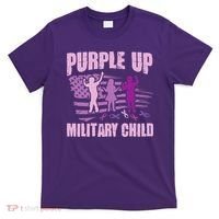 Purple Up Military Child US Flag Military Child Awareness T-Shirt thumb 0