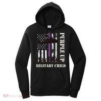 Purple Up Military Child Month US Flag Women's Hoodie thumb 0