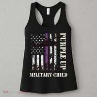 Purple Up Military Child Month US Flag Women's Tank Top thumb 3