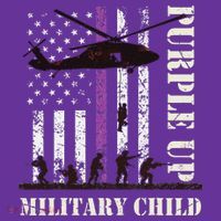 Purple Up Military Child Month US Flag T-Shirt thumb 7