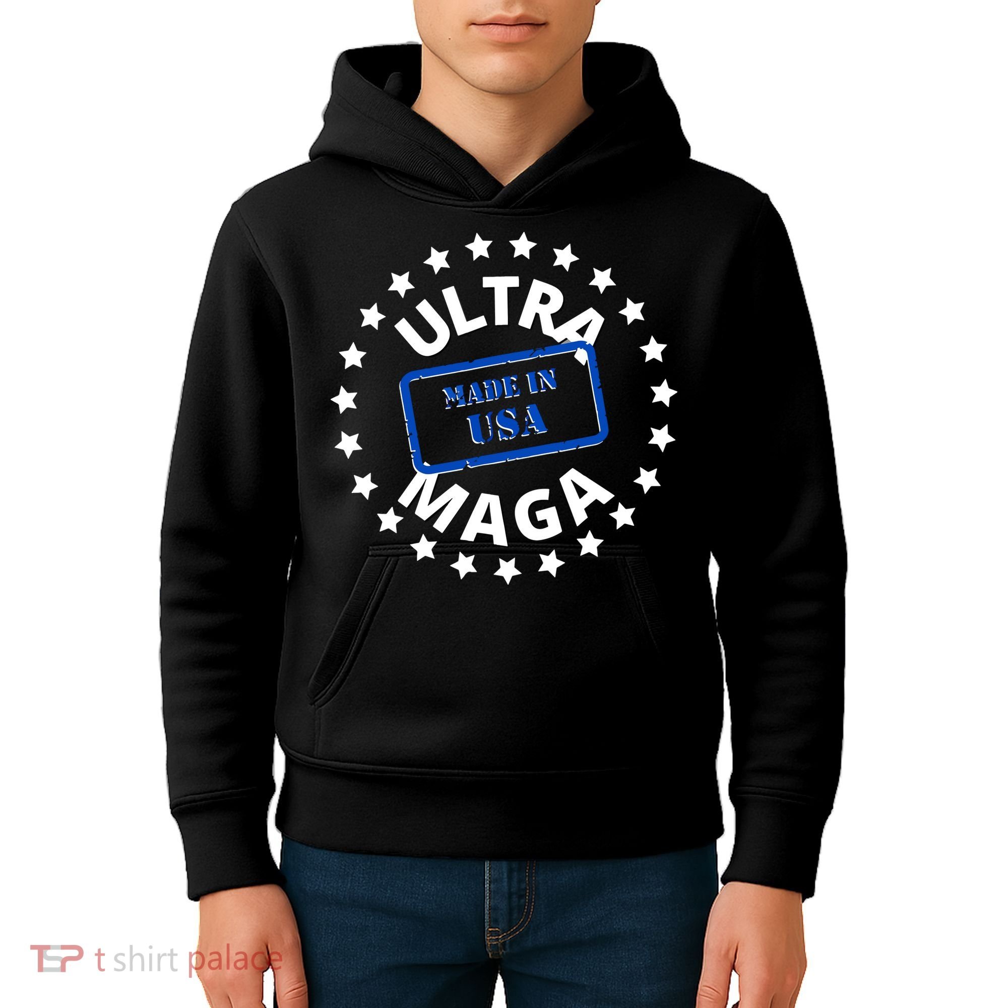 Proud Ultra Maga Made In USA Kids Hoodie