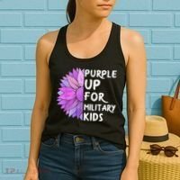 Purple Up Military Child Sunflower Military Brats Month Women's Tank Top thumb 2