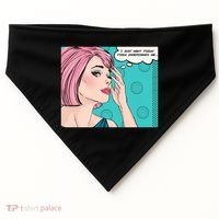 Pizza Understands Me Comic Gift USA-Made Doggie Bandana thumb 0
