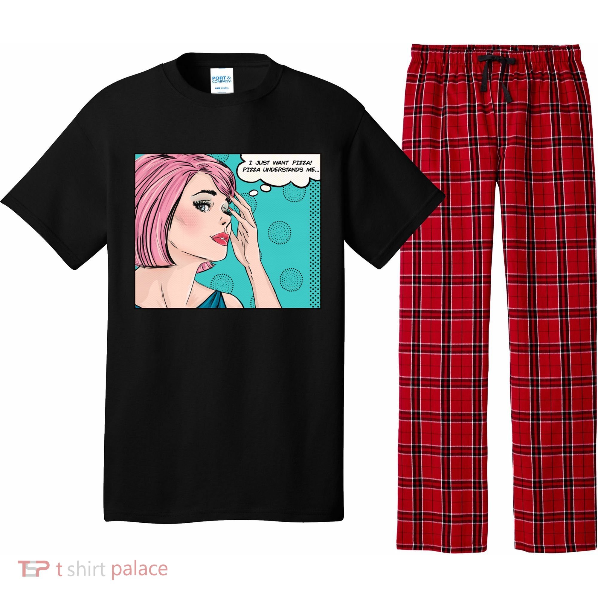 Pizza Understands Me Comic Gift Pajama Set