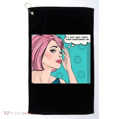 Pizza Understands Me Comic Gift Golf Towel