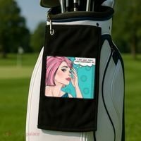Pizza Understands Me Comic Gift Golf Towel thumb 2