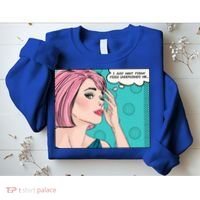 Pizza Understands Me Comic Gift Sweatshirt thumb 2