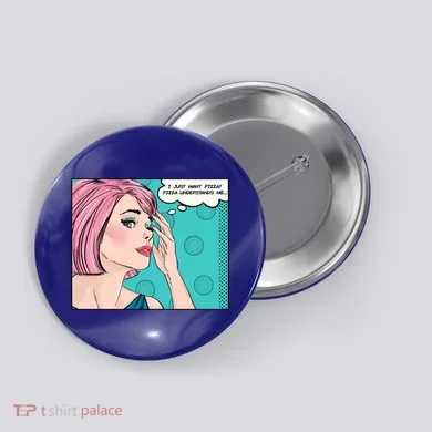 Pizza Understands Me Comic Gift Button