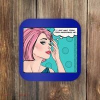 Pizza Understands Me Comic Gift Coaster thumb 0