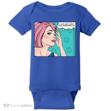 Pizza Understands Me Comic Gift Baby Bodysuit