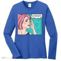 Pizza Understands Me Comic Gift Women's Long Sleeve Shirt thumb 0