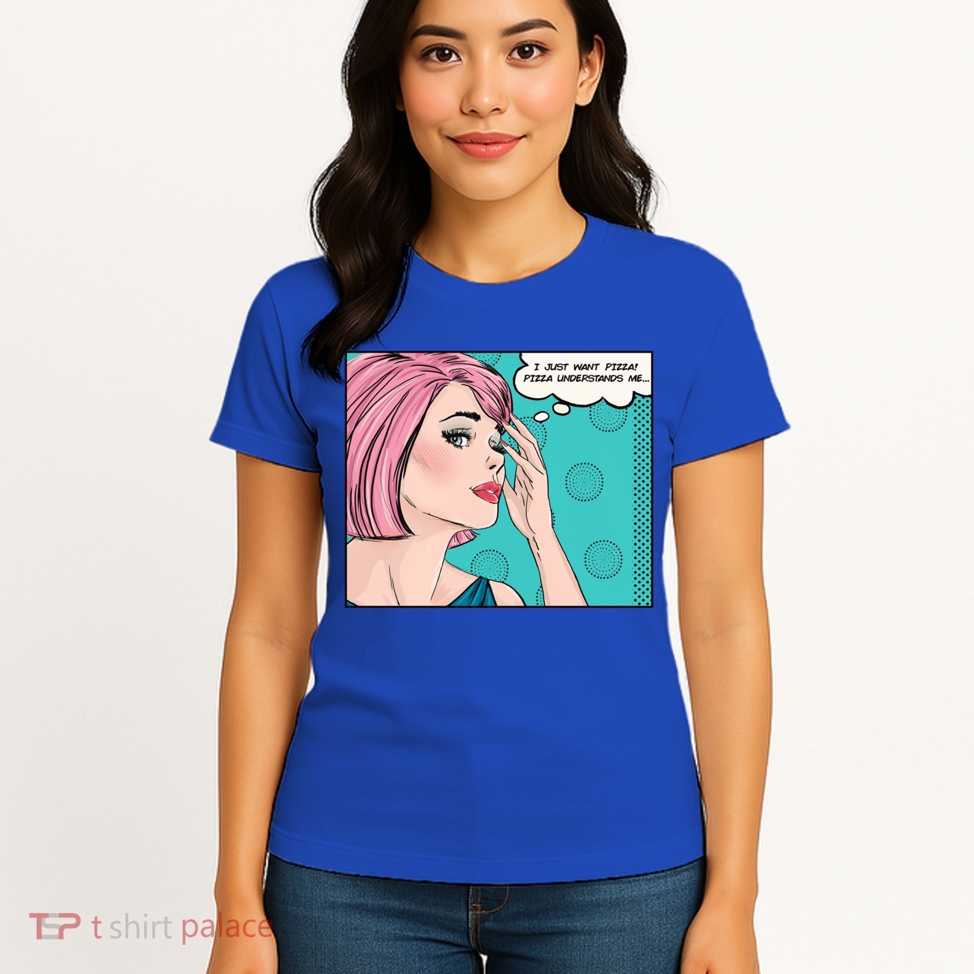 Pizza Understands Me Comic Gift Women's T-Shirt