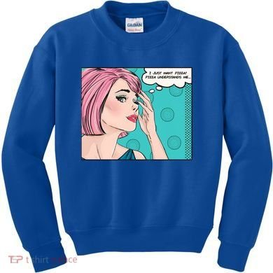 Pizza Understands Me Comic Gift Kids Sweatshirt