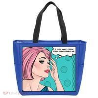 Pizza Understands Me Comic Gift Tote Bag thumb 0