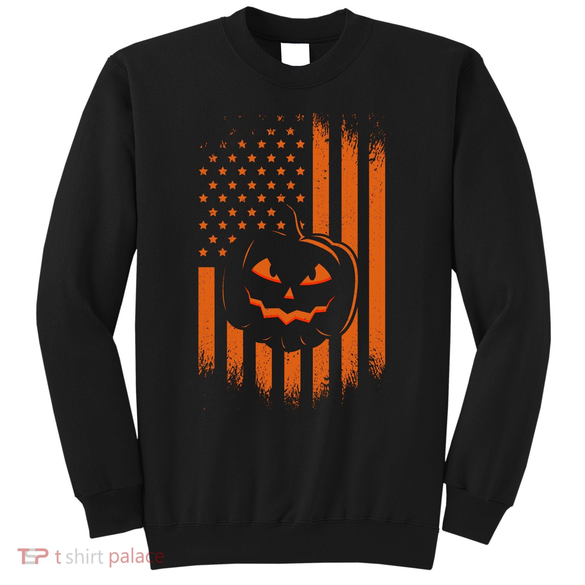 Pumpkin America Halloween Flag Sweatshirt