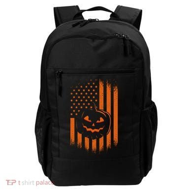 Pumpkin America Halloween Flag Backpack