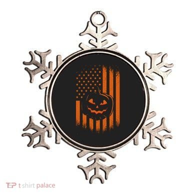 Pumpkin America Halloween Flag Ornament