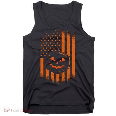 Pumpkin America Halloween Flag Tank Top