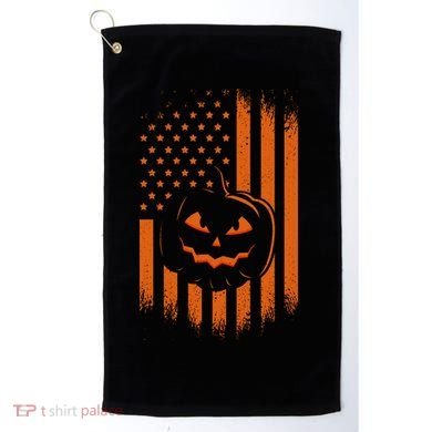 Pumpkin America Halloween Flag Golf Towel