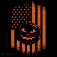 Pumpkin America Halloween Flag Women's T-Shirt thumb 6