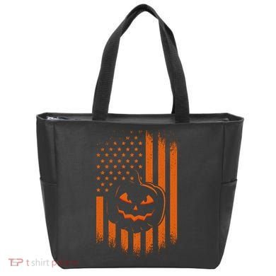 Pumpkin America Halloween Flag Tote Bag