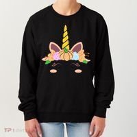 Pumpkin Autumn Fall Unicorn Cute Women's Sweatshirt thumb 0