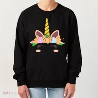 Pumpkin Autumn Fall Unicorn Cute Women's Sweatshirt thumb 0