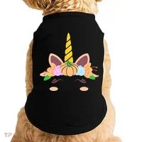 Pumpkin Autumn Fall Unicorn Cute Doggie Tank thumb 0