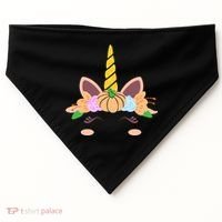Pumpkin Autumn Fall Unicorn Cute USA-Made Doggie Bandana thumb 0