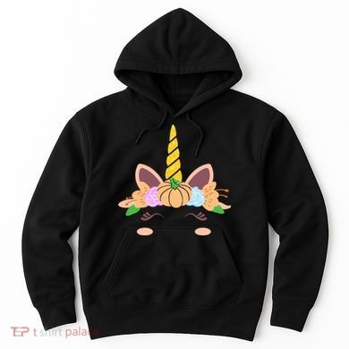 Pumpkin Autumn Fall Unicorn Cute Hoodie