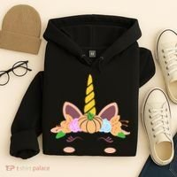 Pumpkin Autumn Fall Unicorn Cute Hoodie thumb 4