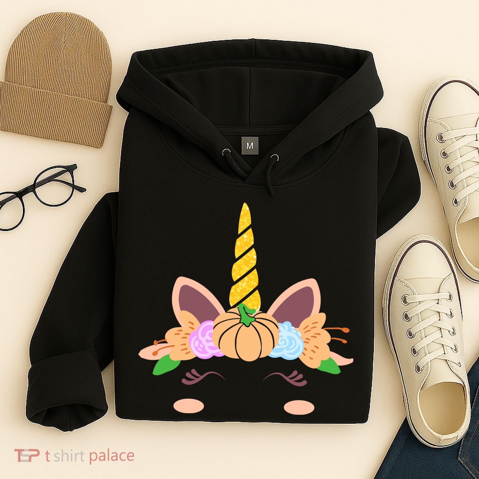 Pumpkin Autumn Fall Unicorn Cute Hoodie