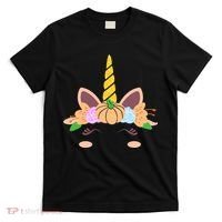Pumpkin Autumn Fall Unicorn Cute T-Shirt thumb 0