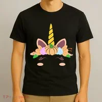 Pumpkin Autumn Fall Unicorn Cute T-Shirt thumb 3