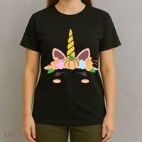 Pumpkin Autumn Fall Unicorn Cute T-Shirt thumb 4