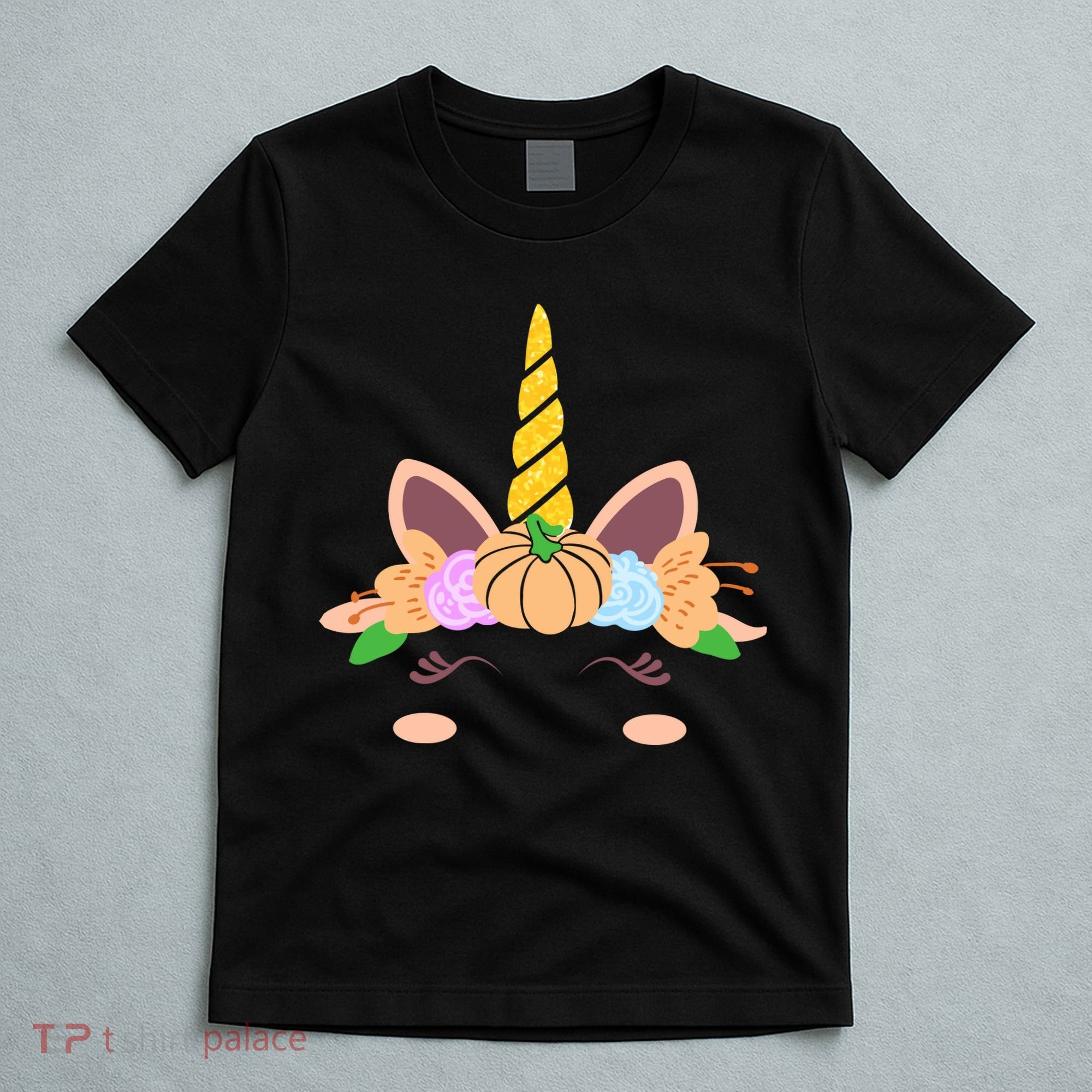 Pumpkin Autumn Fall Unicorn Cute T-Shirt