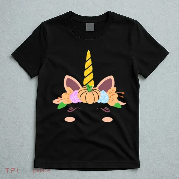 Pumpkin Autumn Fall Unicorn Cute T-Shirt