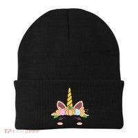 Pumpkin Autumn Fall Unicorn Cute Beanie thumb 0