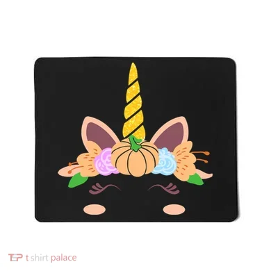 Pumpkin Autumn Fall Unicorn Cute Mousepad