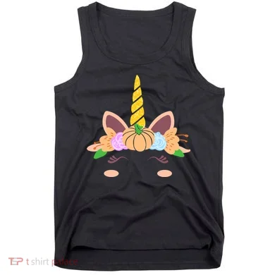 Pumpkin Autumn Fall Unicorn Cute Tank Top