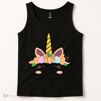 Pumpkin Autumn Fall Unicorn Cute Tank Top thumb 2