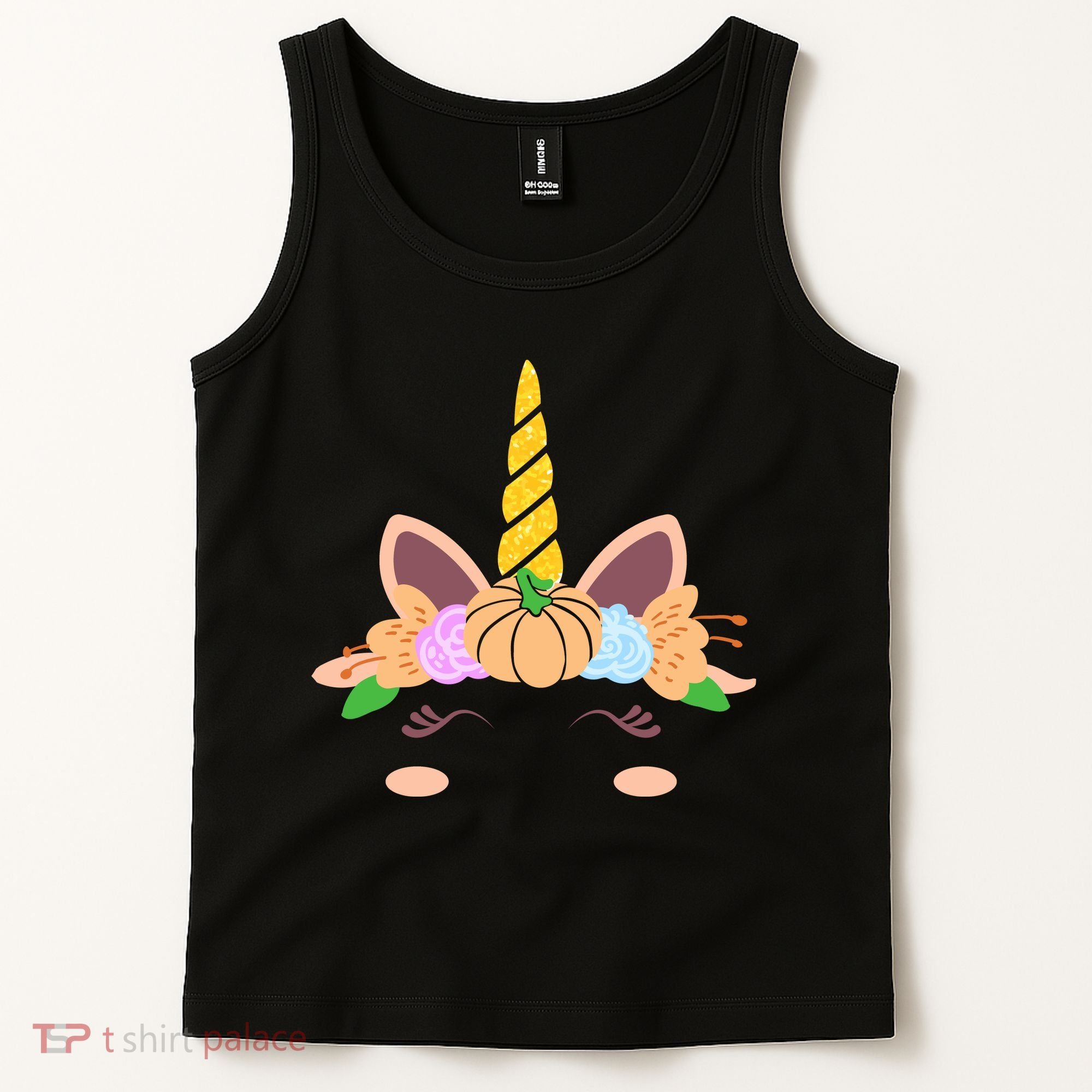 Pumpkin Autumn Fall Unicorn Cute Tank Top