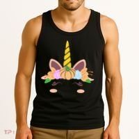 Pumpkin Autumn Fall Unicorn Cute Tank Top thumb 3