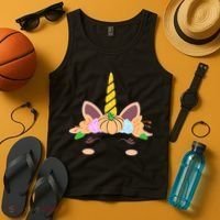 Pumpkin Autumn Fall Unicorn Cute Tank Top thumb 4