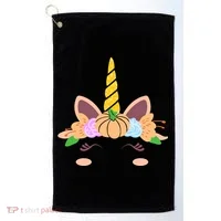 Pumpkin Autumn Fall Unicorn Cute Golf Towel thumb 0