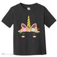 Pumpkin Autumn Fall Unicorn Cute Toddler T-Shirt thumb 0