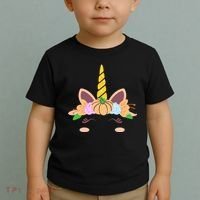 Pumpkin Autumn Fall Unicorn Cute Toddler T-Shirt thumb 2