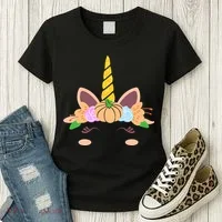 Pumpkin Autumn Fall Unicorn Cute Women's T-Shirt thumb 3