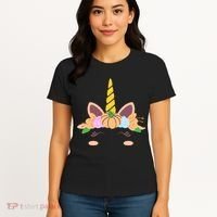 Pumpkin Autumn Fall Unicorn Cute Women's T-Shirt thumb 4