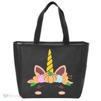 Pumpkin Autumn Fall Unicorn Cute Tote Bag thumb 0